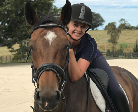 Nicola Smith, founder of Dressage Rider Training, with her horse Lucy